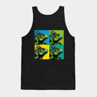 Green Iguana Pop Art - Exotic Reptile Tank Top